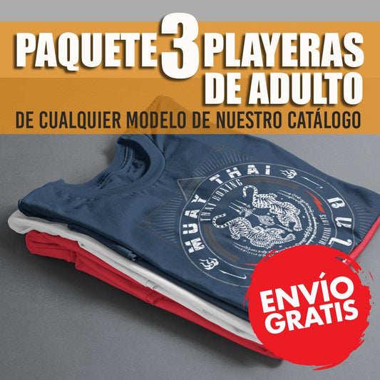 Paquete 3 playeras de adulto de Qonan Fightwear, cualquier modelo, hombre y/o dama - QONAN FIGHTWEAR MEXICO