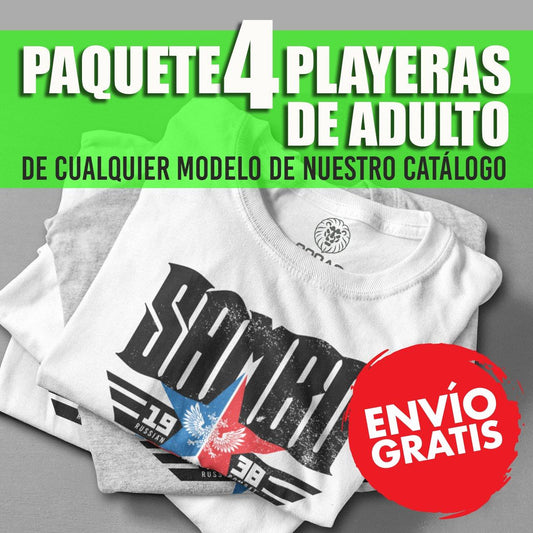 Paquete 4 playeras de adulto de Qonan Fightwear, cualquier modelo, hombre y/o dama - QONAN FIGHTWEAR MEXICO