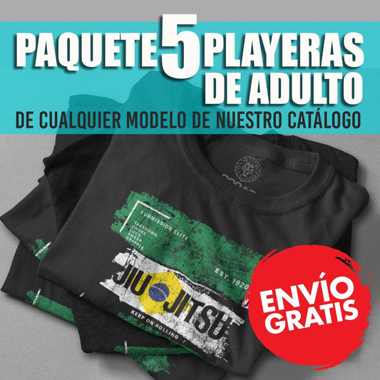 Paquete 5 playeras de adulto de Qonan Fightwear, cualquier modelo, hombre y/o dama - QONAN FIGHTWEAR MEXICO